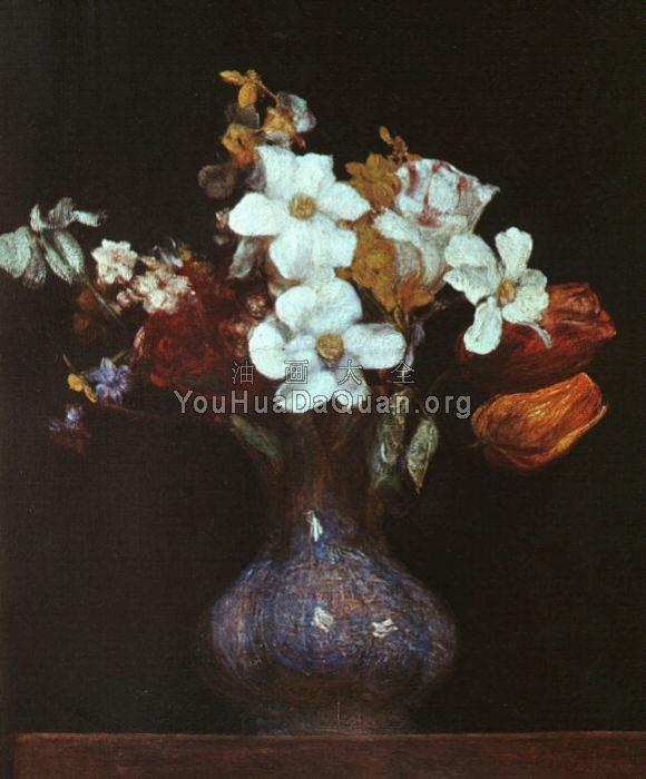 Narcissus and Tulips - 亨利·方丹·拉图尔